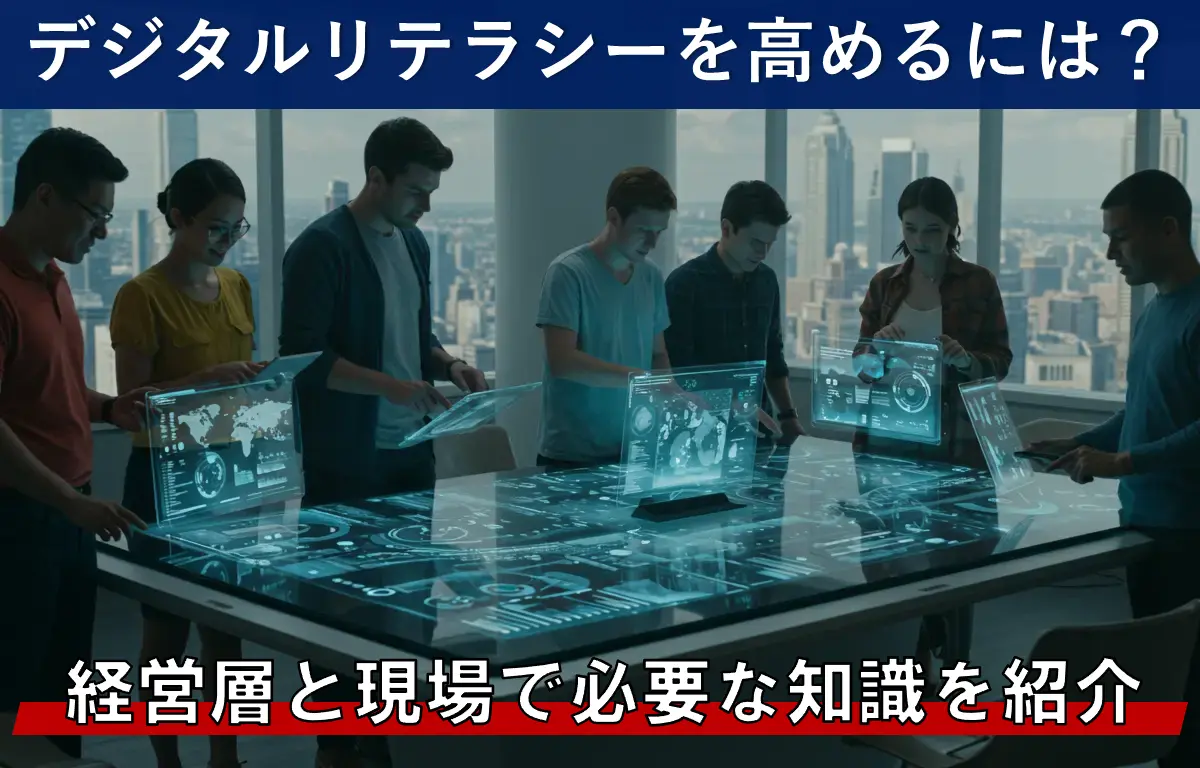 デジタルリテラシーを高めるには？経営層と現場で必要な知識を紹介