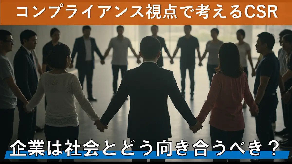 企業は社会とどう向き合うべきか？コンプライアンス視点で考えるＣＳＲ