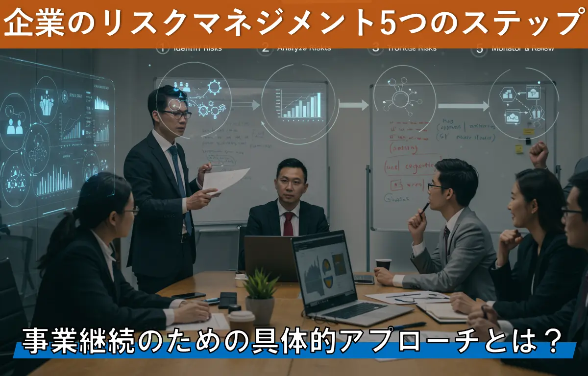 企業のリスクマネジメント5つのステップ｜事業継続のための具体的アプローチとは？