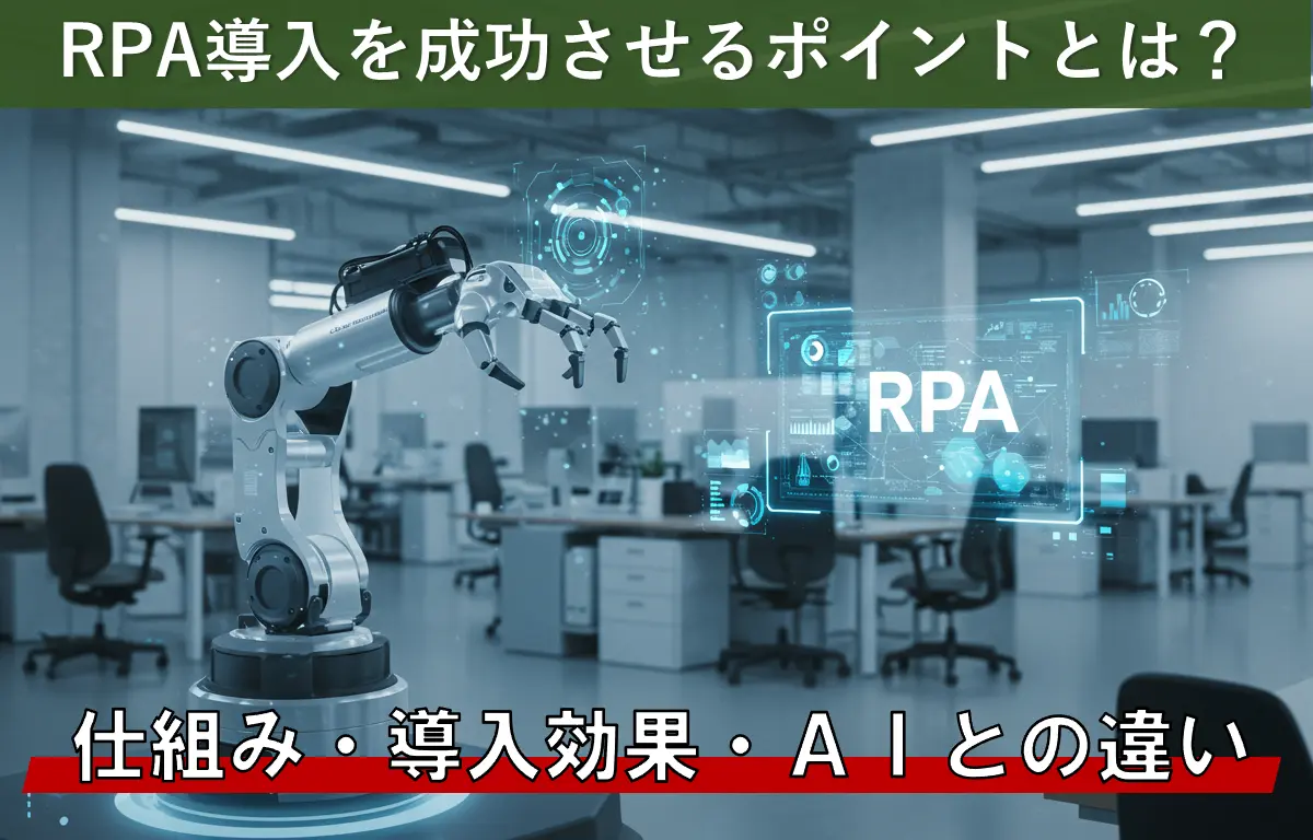 RPA導入を成功させるポイントとは？仕組み・導入効果・AIとの違い