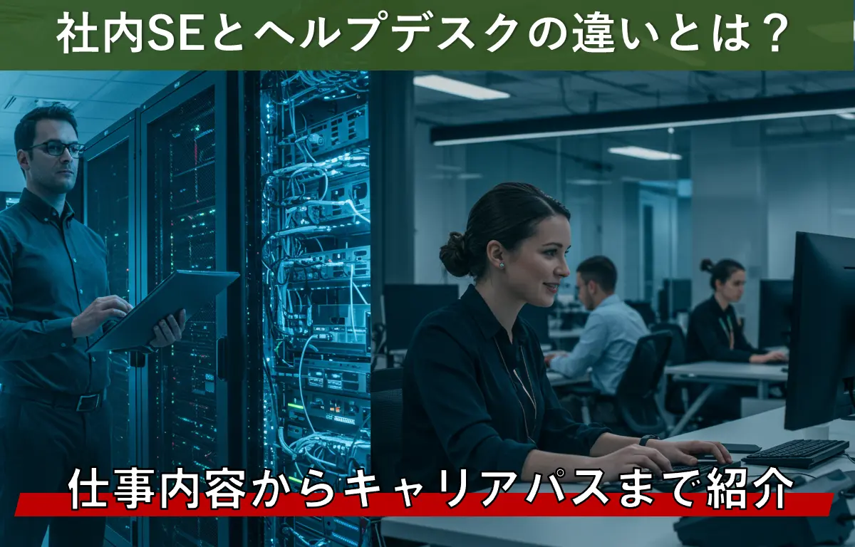 社内SEとヘルプデスクの違いとは？仕事内容からキャリアパスまで紹介