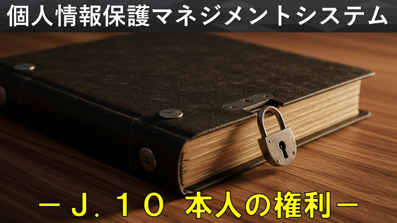 個人情報保護マネジメントシステム構築・運用指針を徹底解説　－「J.10 本人の権利」編－